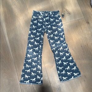 Kids Horse Print Flared Jeans by Wired Hearts